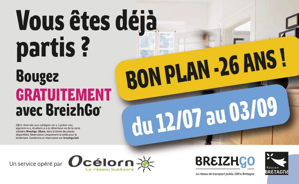 Bon plan Breizhgo gratuit pour les jeunes